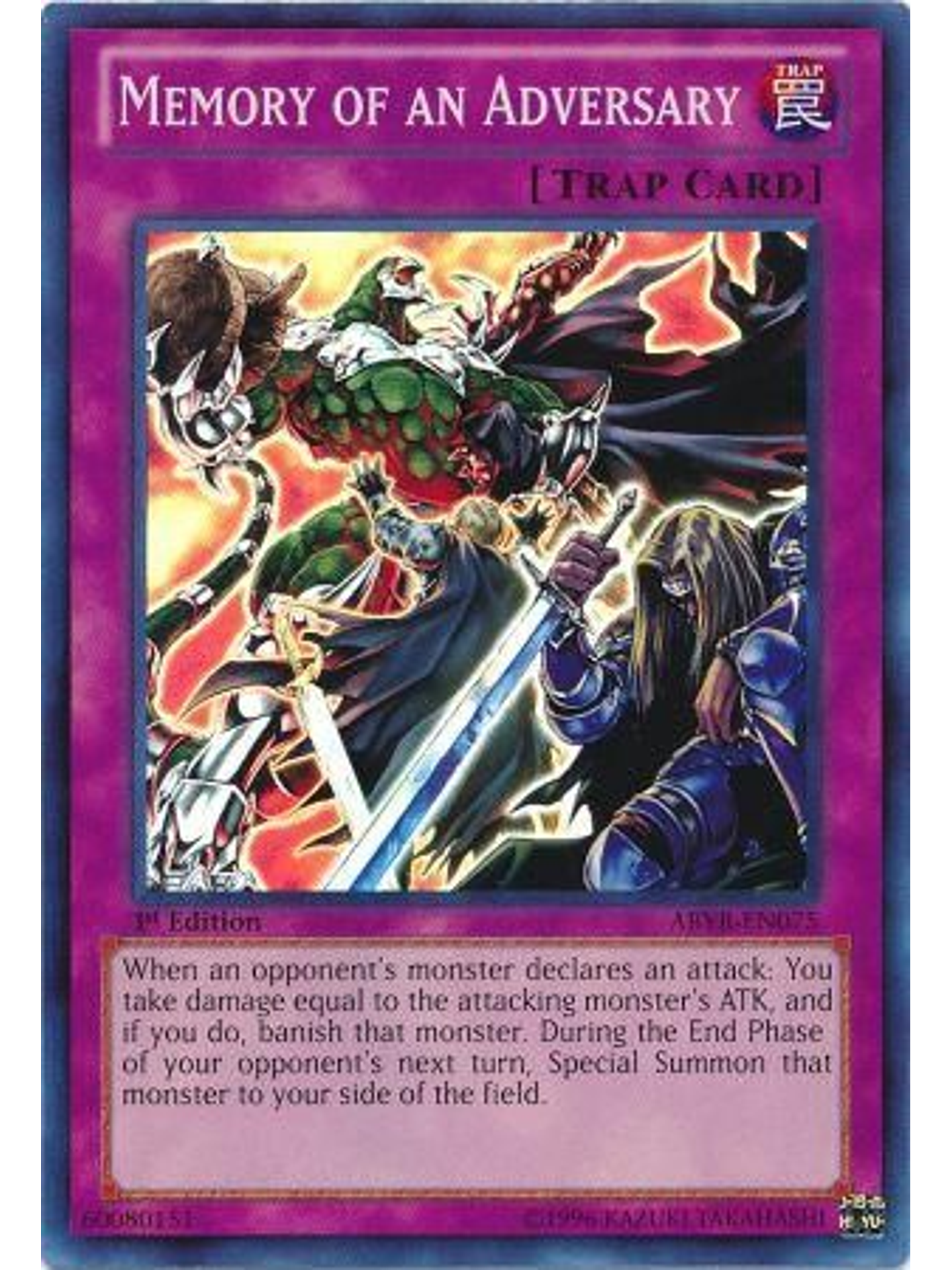 Memory of an Adversary - ABYR-EN075 - Super Rare 1st Edition 1