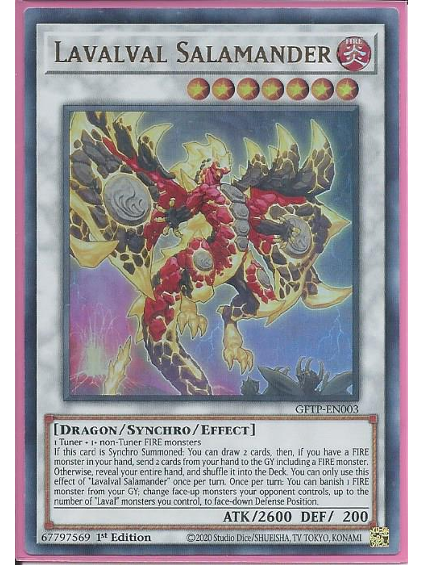 Lavalval Salamander - GFTP-EN003 - Ultra Rare 1st Edition 1