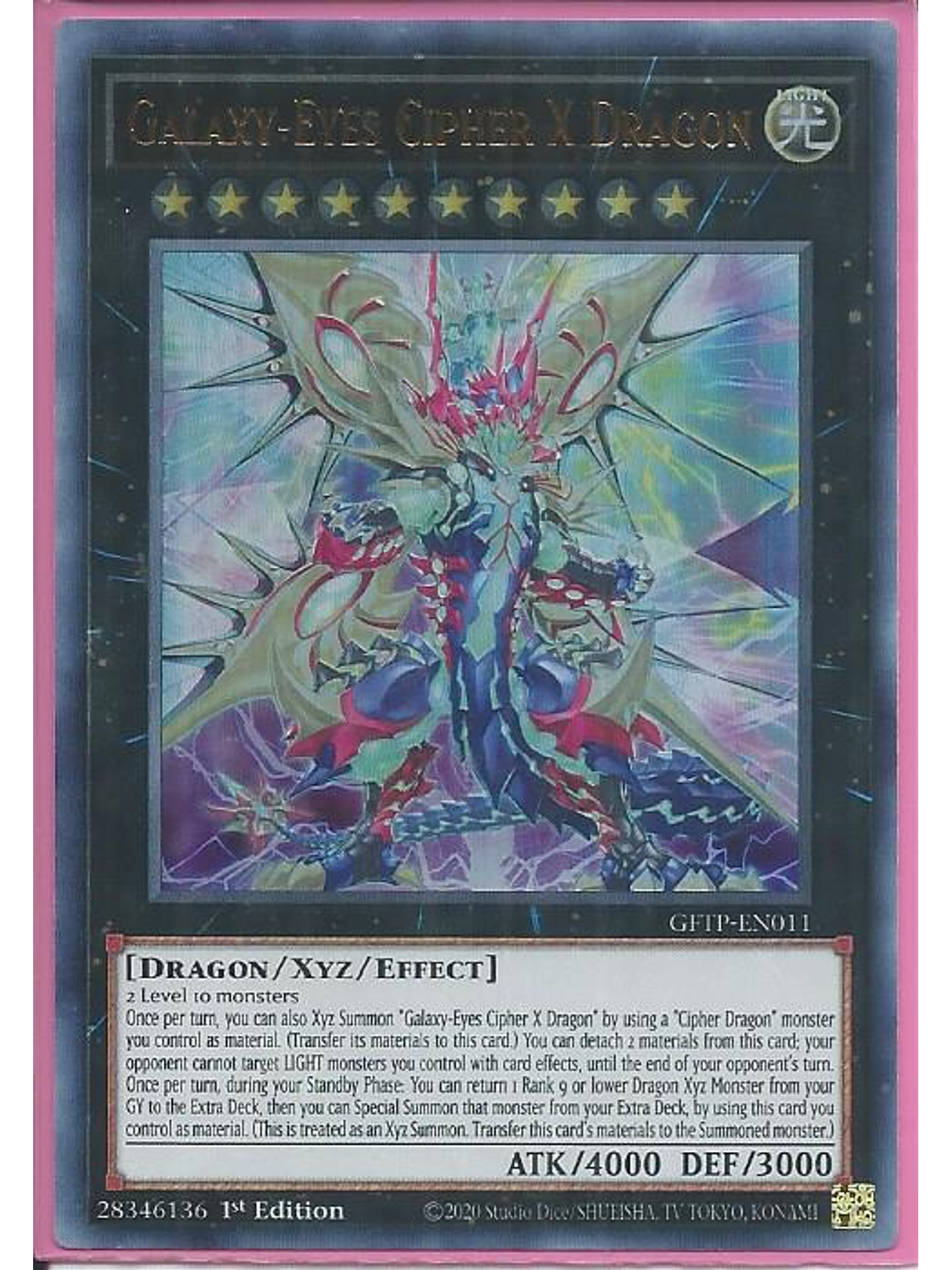 Galaxy-Eyes Cipher X Dragon - GFTP-EN011 - Ultra Rare 1st Edition 1