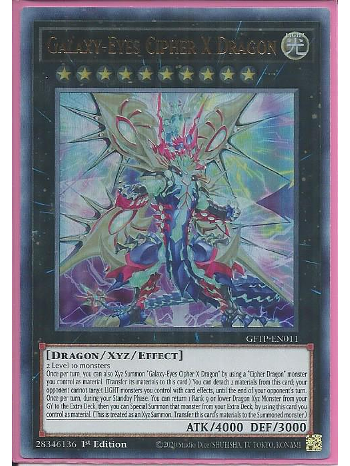 Galaxy-Eyes Cipher X Dragon - GFTP-EN011 - Ultra Rare 1st Edition 1