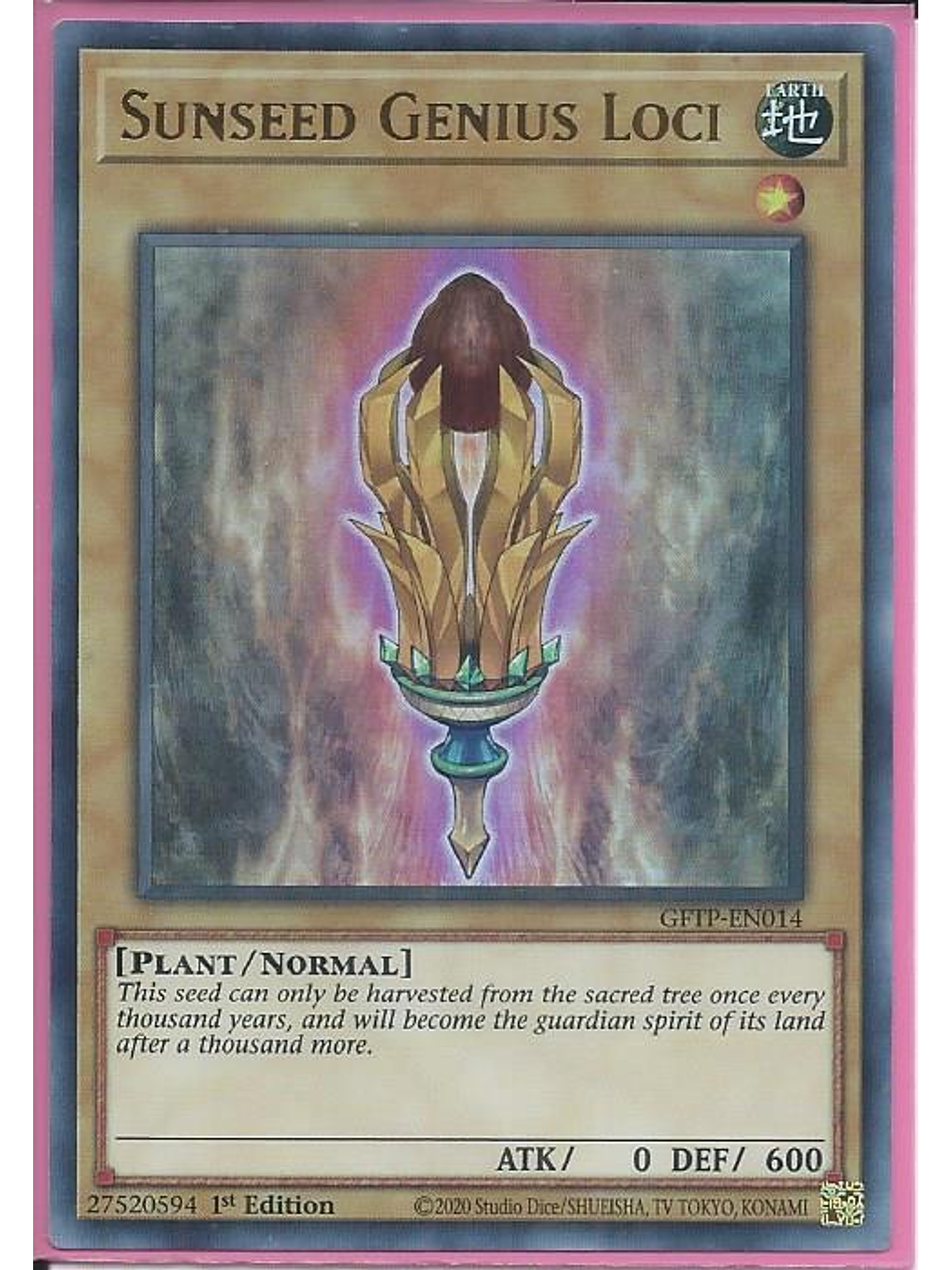 Sunseed Genius Loci - GFTP-EN014 - Ultra Rare 1st Edition 1