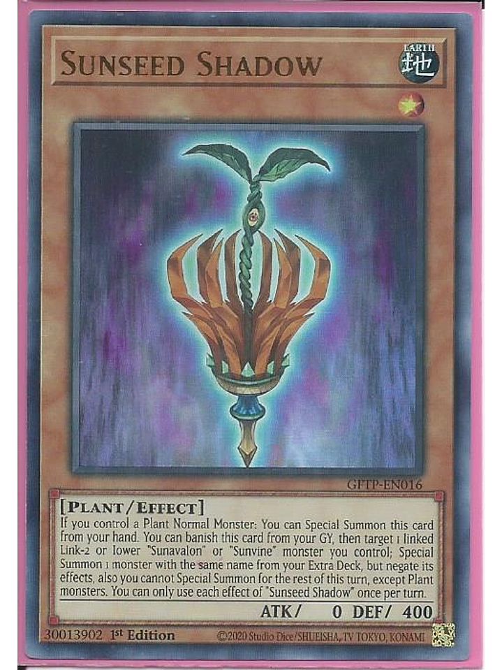 Sunseed Shadow - GFTP-EN016 - Ultra Rare 1st Edition 1