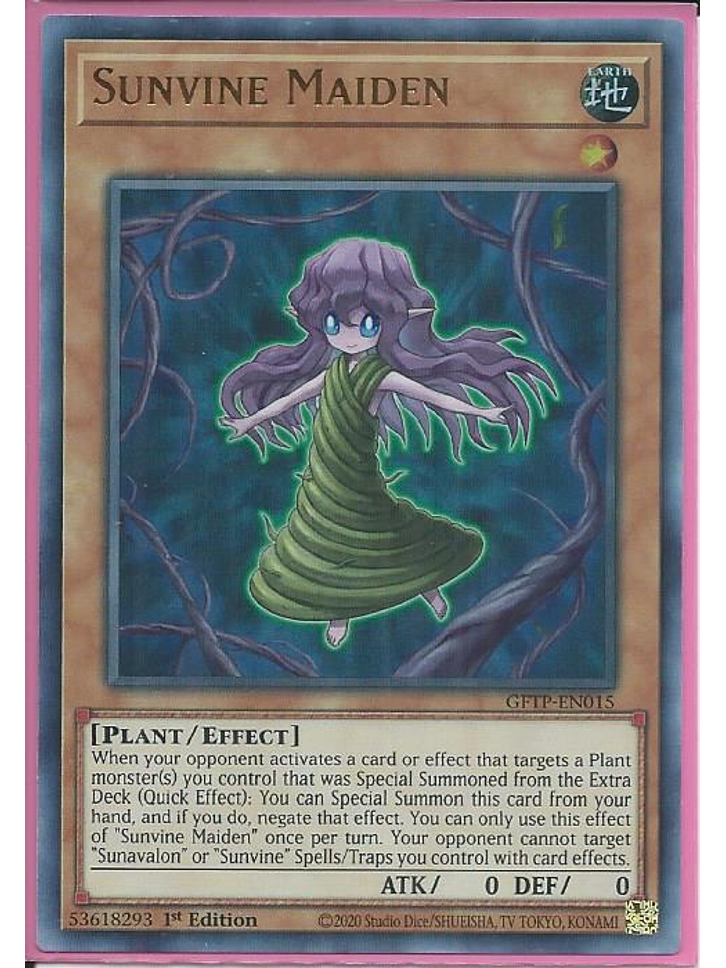 Sunvine Maiden - GFTP-EN015 - Ultra Rare 1st Edition 1