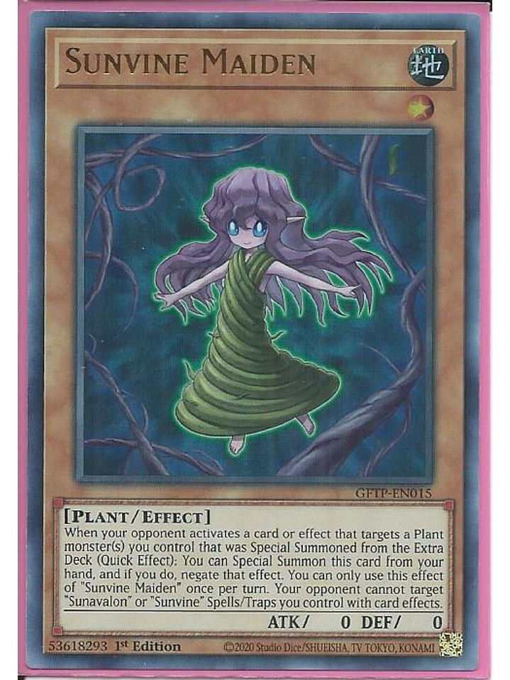 Sunvine Maiden - GFTP-EN015 - Ultra Rare 1st Edition 1