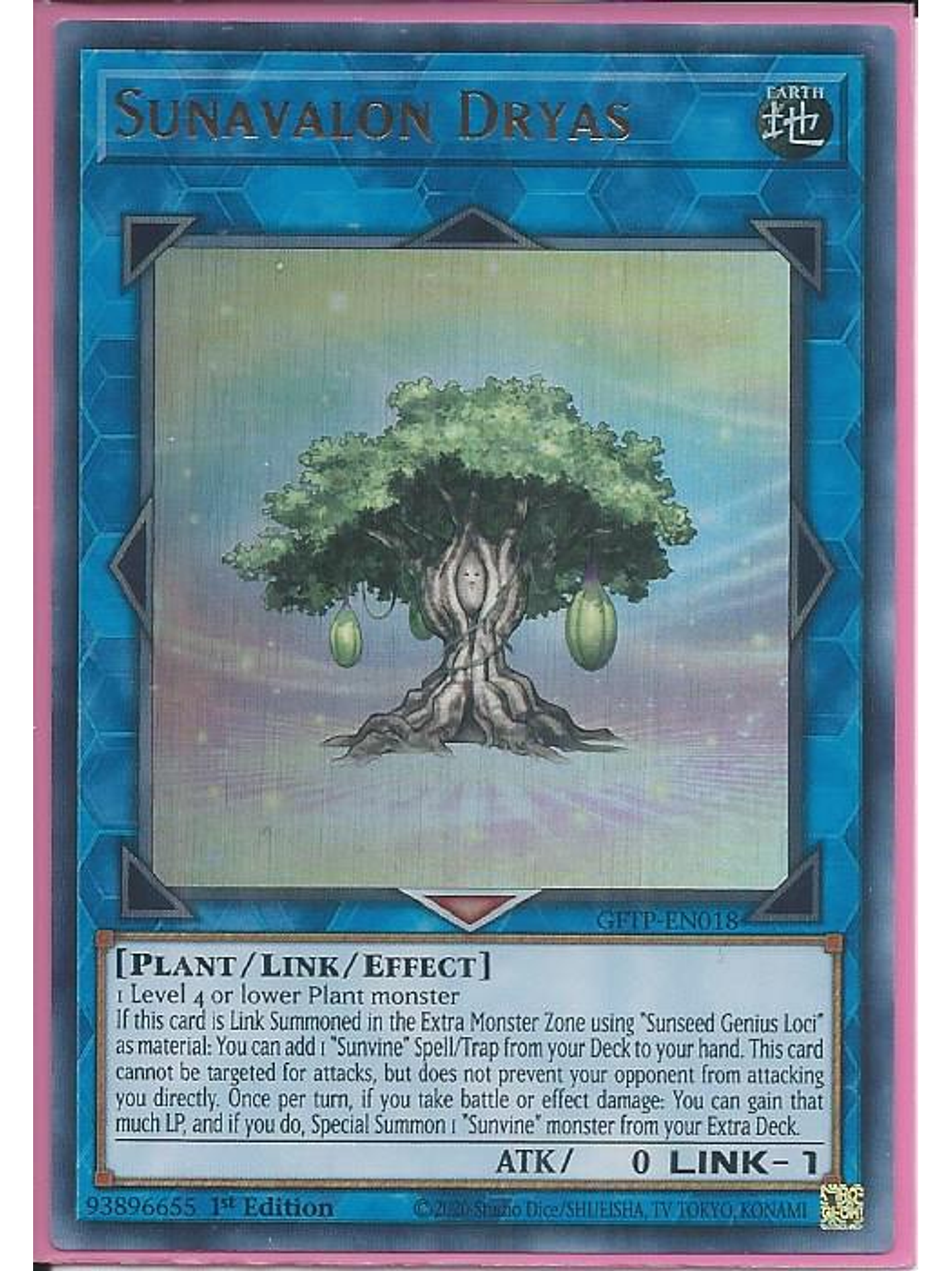 Sunavalon Dryas - GFTP-EN018 - Ultra Rare 1st Edition 1