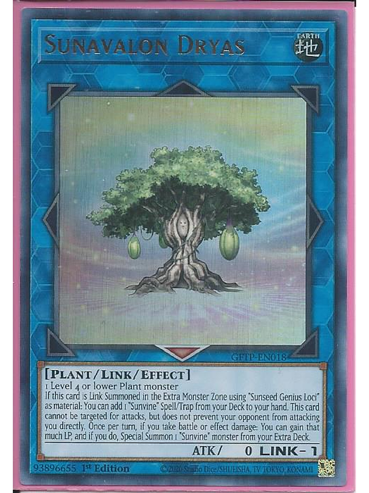 Sunavalon Dryas - GFTP-EN018 - Ultra Rare 1st Edition 1