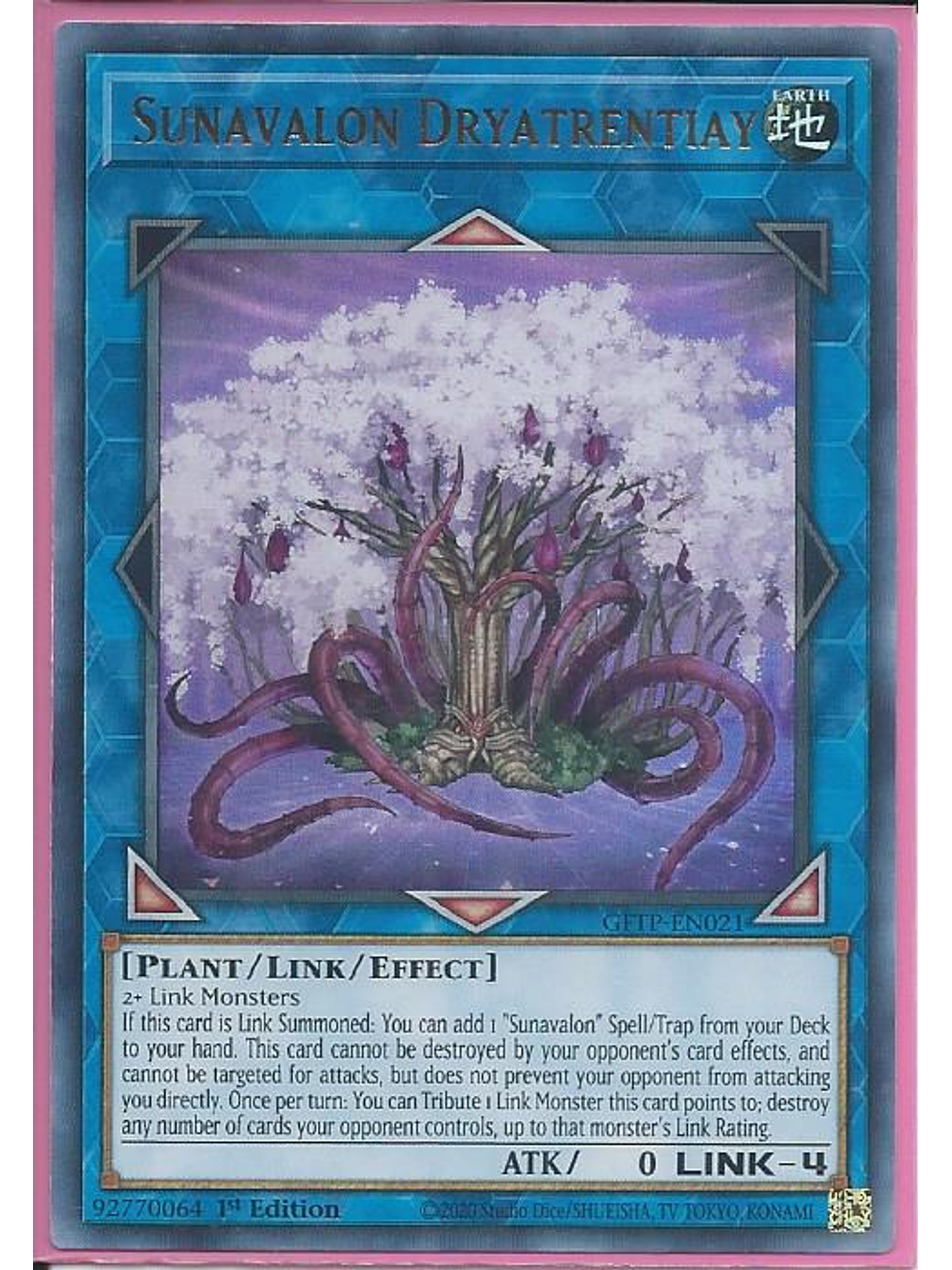 Sunavalon Dryatrentiay - GFTP-EN021 - Ultra Rare 1st Edition 1