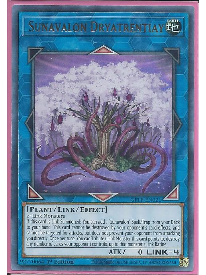 Sunavalon Dryatrentiay - GFTP-EN021 - Ultra Rare 1st Edition 1