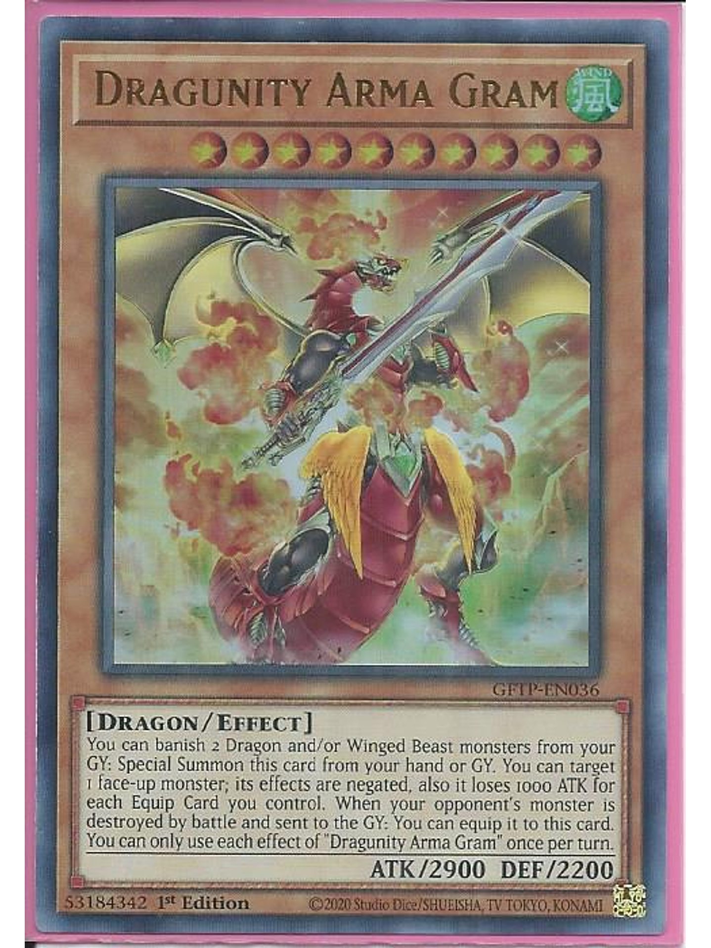 Dragunity Arma Gram - GFTP-EN036 - Ultra Rare 1st Edition 1