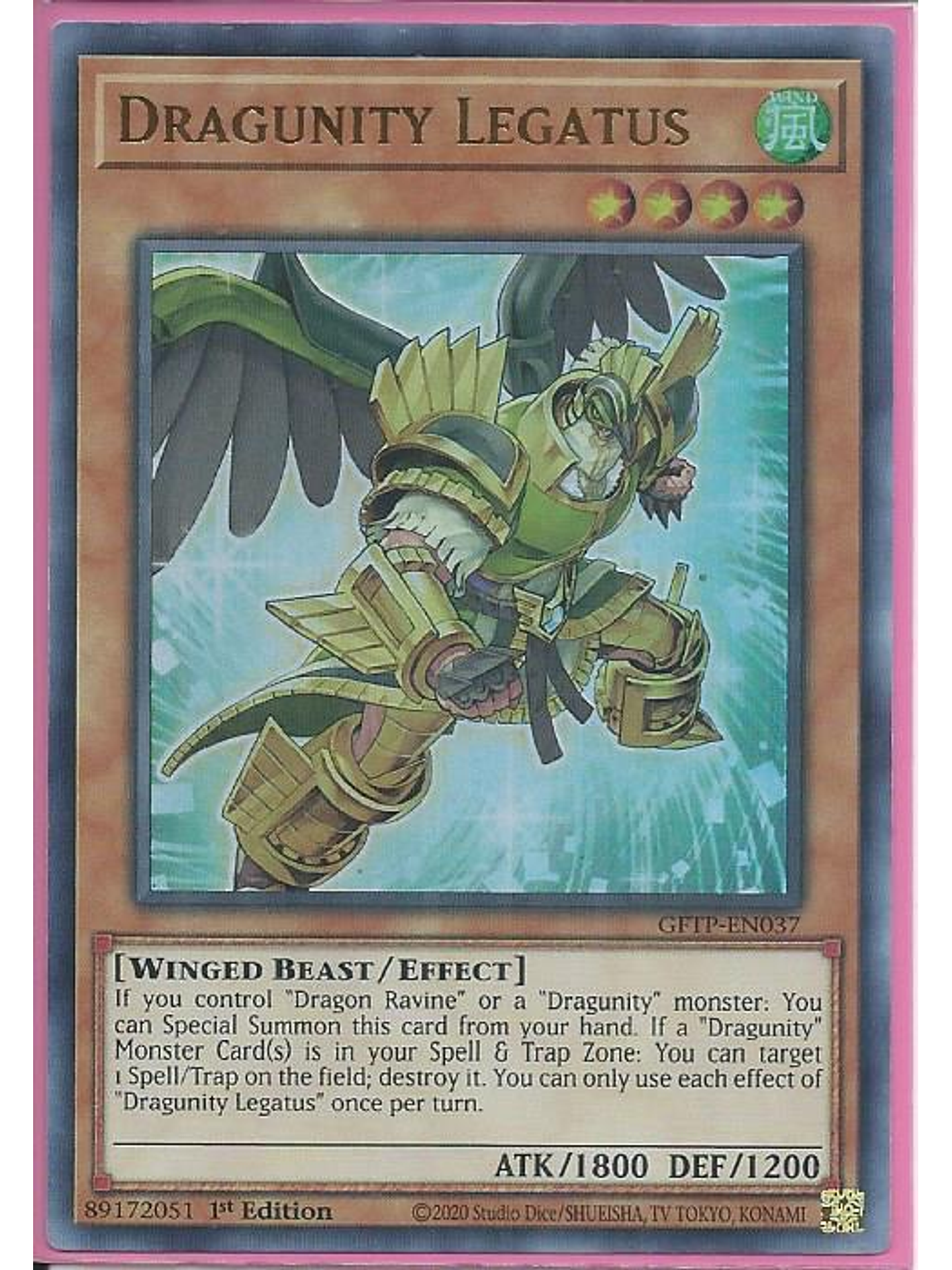 Dragunity Legatus - GFTP-EN037 - Ultra Rare 1st Edition 1