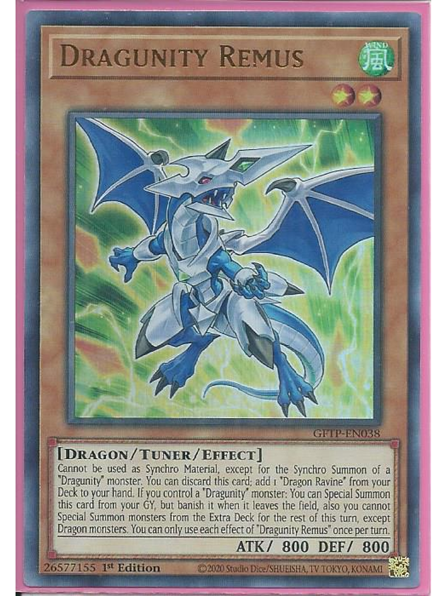 Dragunity Remus - GFTP-EN038 - Ultra Rare 1st Edition 1