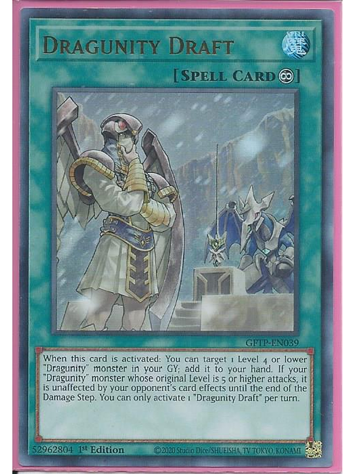 Dragunity Draft - GFTP-EN039 - Ultra Rare 1st Edition 1