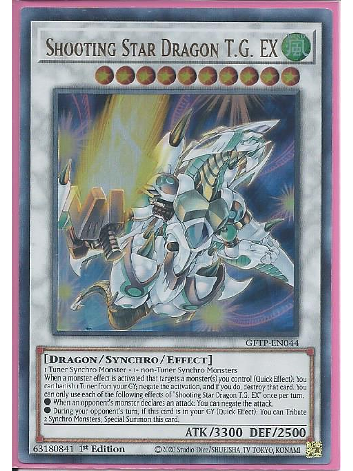 Shooting Star Dragon T.G. EX - GFTP-EN044 - Ultra Rare 1st Edition 1