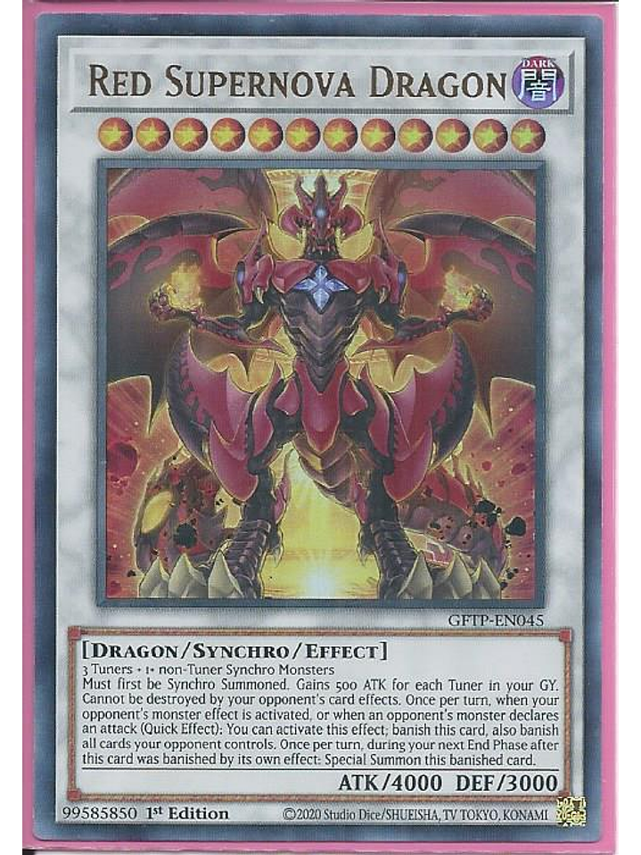 Red Supernova Dragon - GFTP-EN045 - Ultra Rare 1st Edition 1
