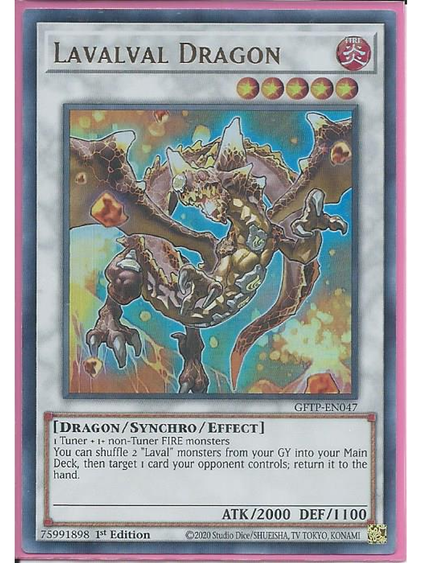 Lavalval Dragon - GFTP-EN047 - Ultra Rare 1st Edition 1