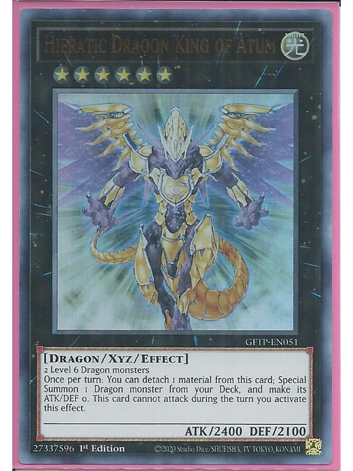 Hieratic Dragon King of Atum - GFTP-EN051 - Ultra Rare 1st Edition 1