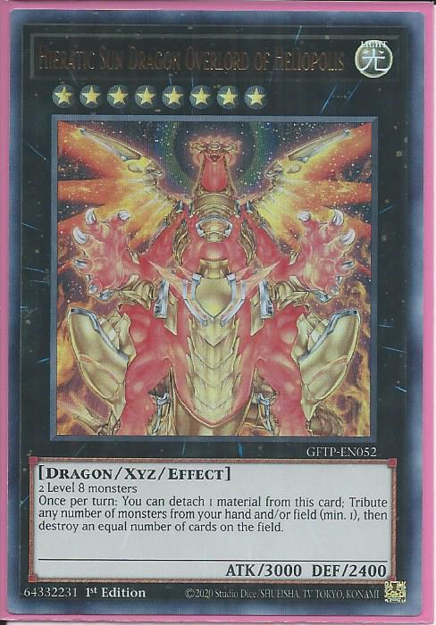 Hieratic Sun Dragon Overlord of Heliopolis - GFTP-EN052 - Ultra Rare 1st Edition