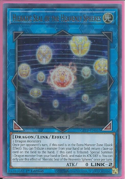 Hieratic Seal of the Heavenly Spheres - GFTP-EN053 - Ultra Rare 1st Edition
