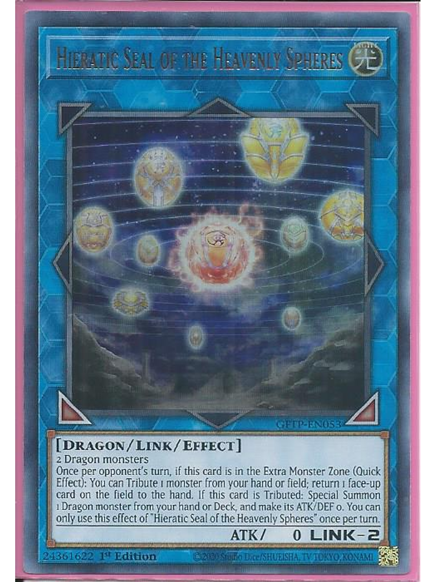 Hieratic Seal of the Heavenly Spheres - GFTP-EN053 - Ultra Rare 1st Edition 1
