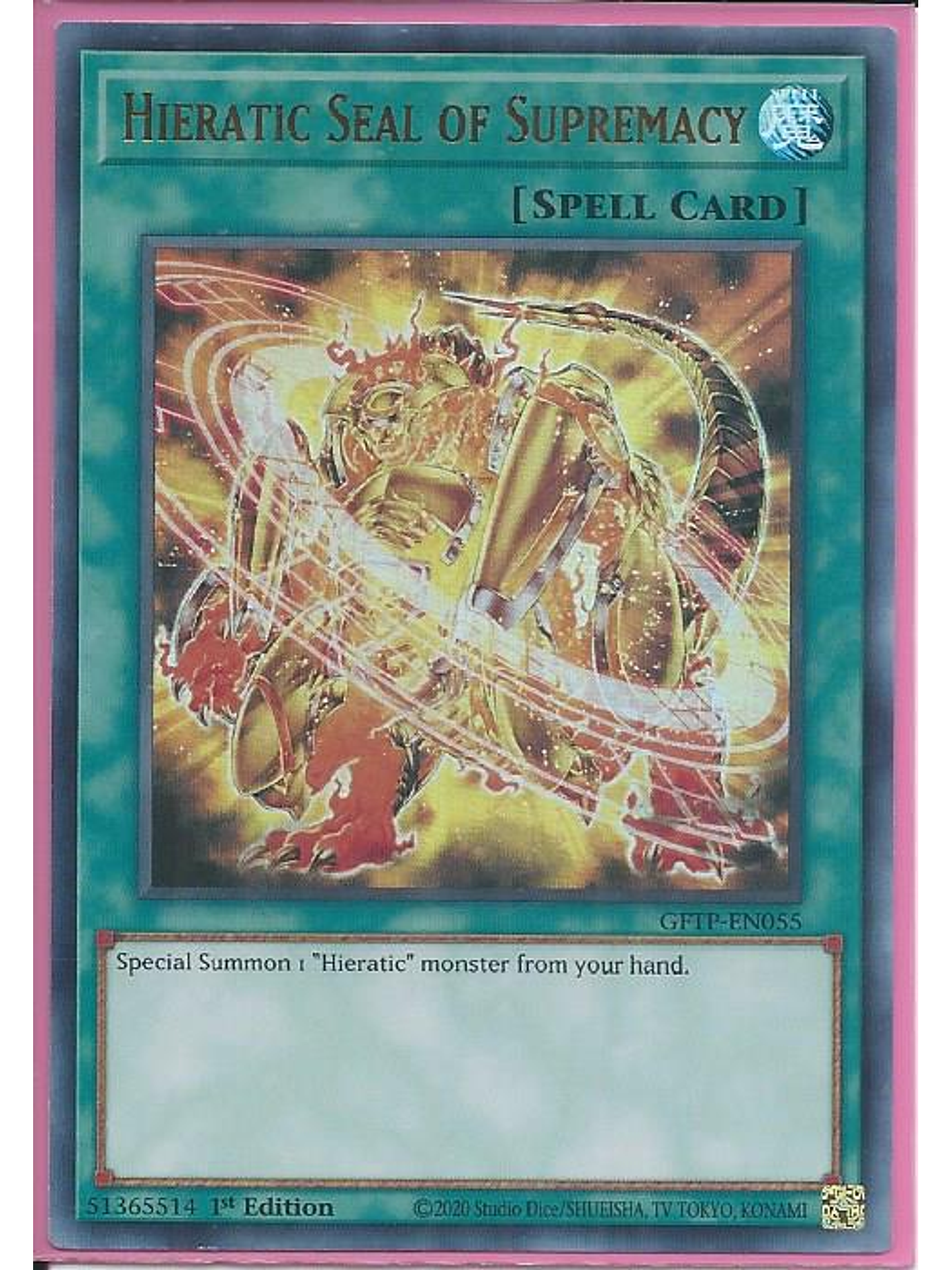 Hieratic Seal of Supremacy - GFTP-EN055 - Ultra Rare 1st Edition 1