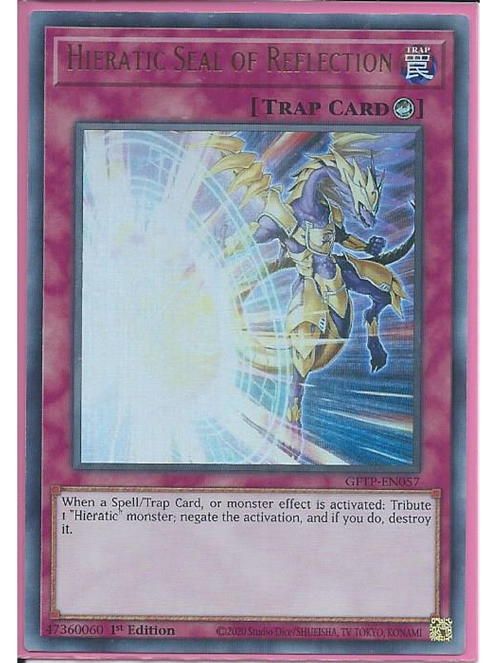 Hieratic Seal of Reflection - GFTP-EN057 - Ultra Rare 1st Edition 1