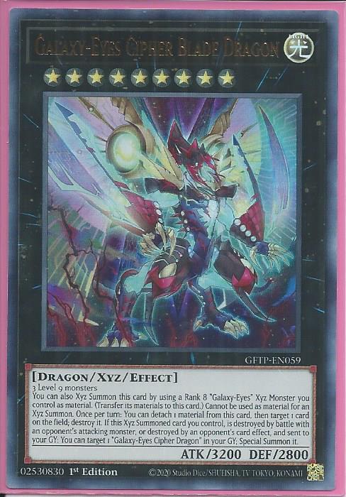 Galaxy-Eyes Cipher Blade Dragon - GFTP-EN059 - Ultra Rare 1st Edition