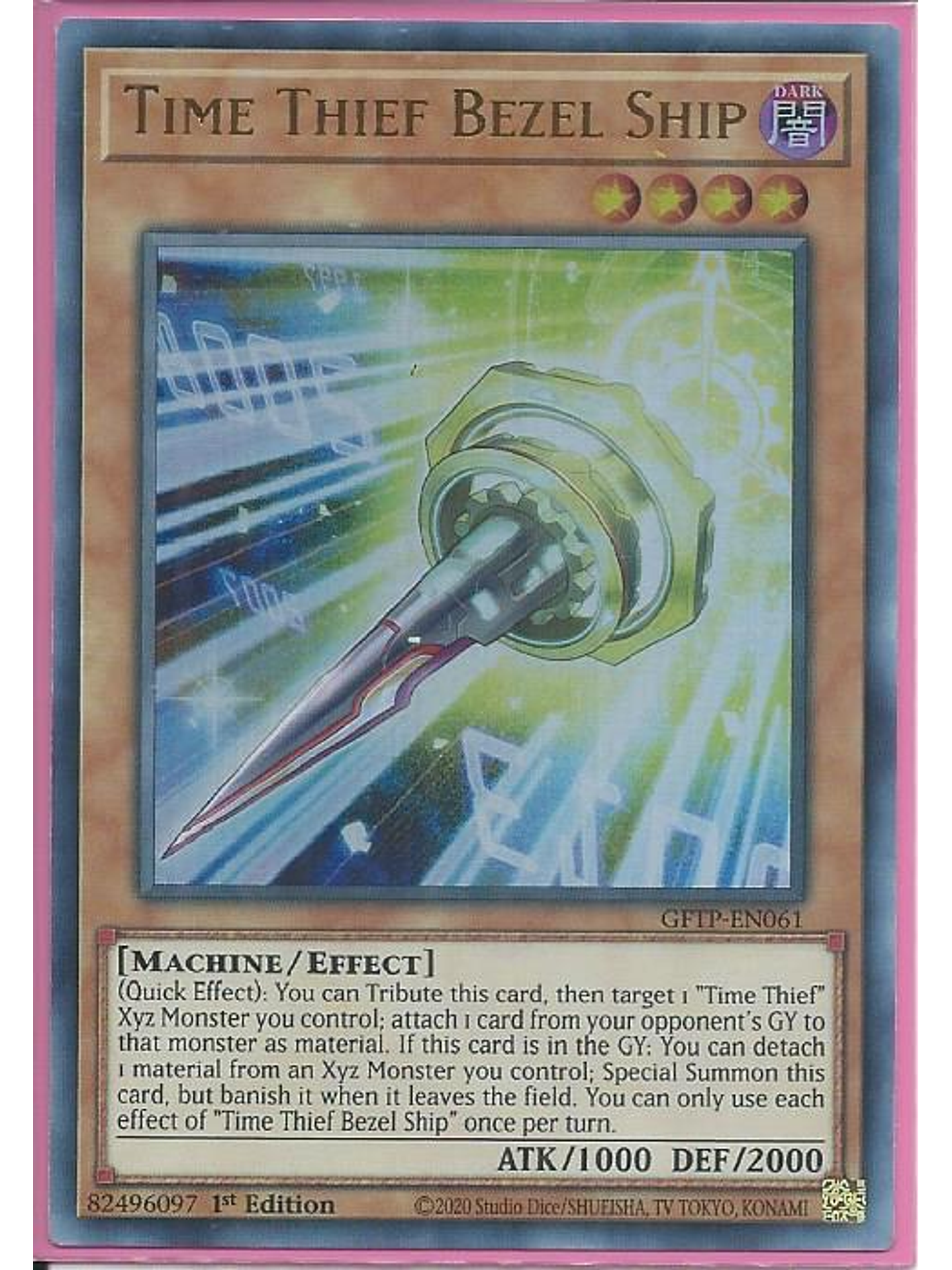 Time Thief Bezel Ship - GFTP-EN061 - Ultra Rare 1st Edition 1