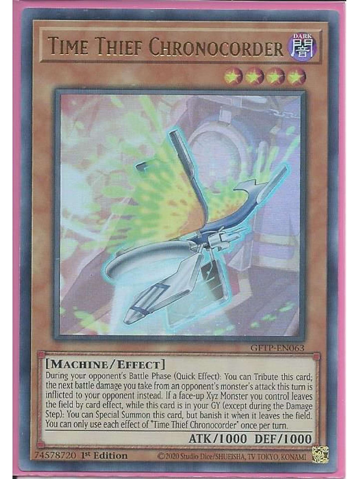 Time Thief Chronocorder - GFTP-EN063 - Ultra Rare 1st Edition 1