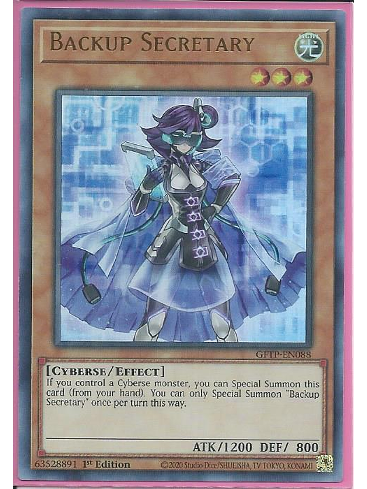 Backup Secretary - GFTP-EN088 - Ultra Rare 1st Edition 1