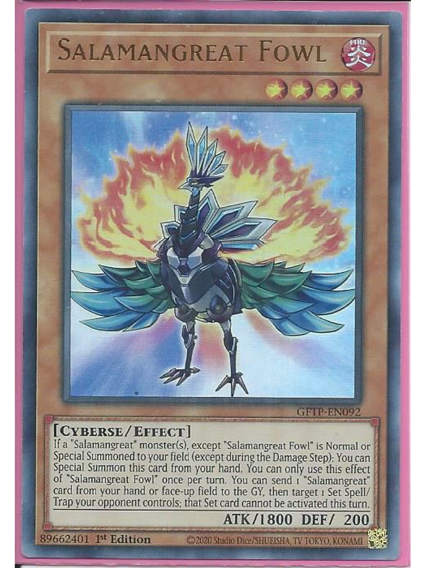 Salamangreat Fowl - GFTP-EN092 - Ultra Rare 1st Edition 1