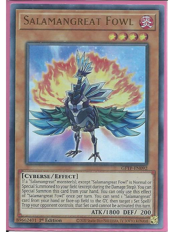 Salamangreat Fowl - GFTP-EN092 - Ultra Rare 1st Edition 1