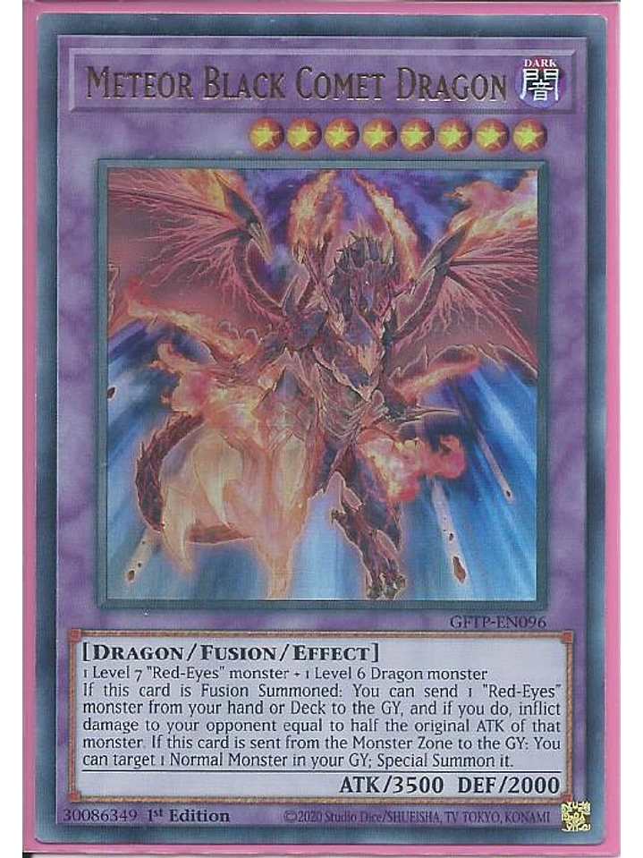 Meteor Black Comet Dragon - GFTP-EN096 - Ultra Rare 1st Edition 1