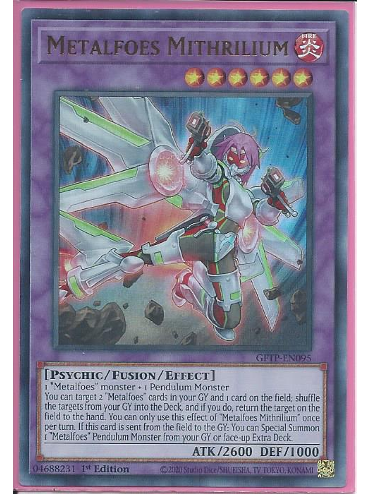Metalfoes Mithrilium - GFTP-EN095 - Ultra Rare 1st Edition 1