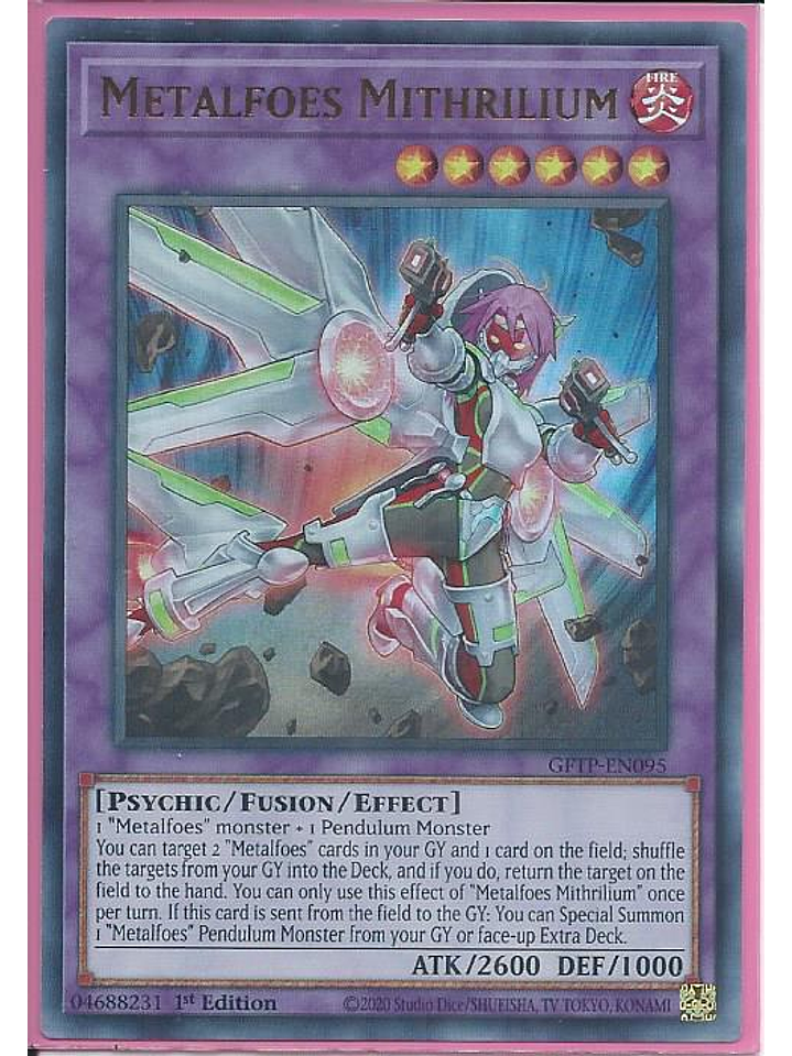 Metalfoes Mithrilium - GFTP-EN095 - Ultra Rare 1st Edition 1