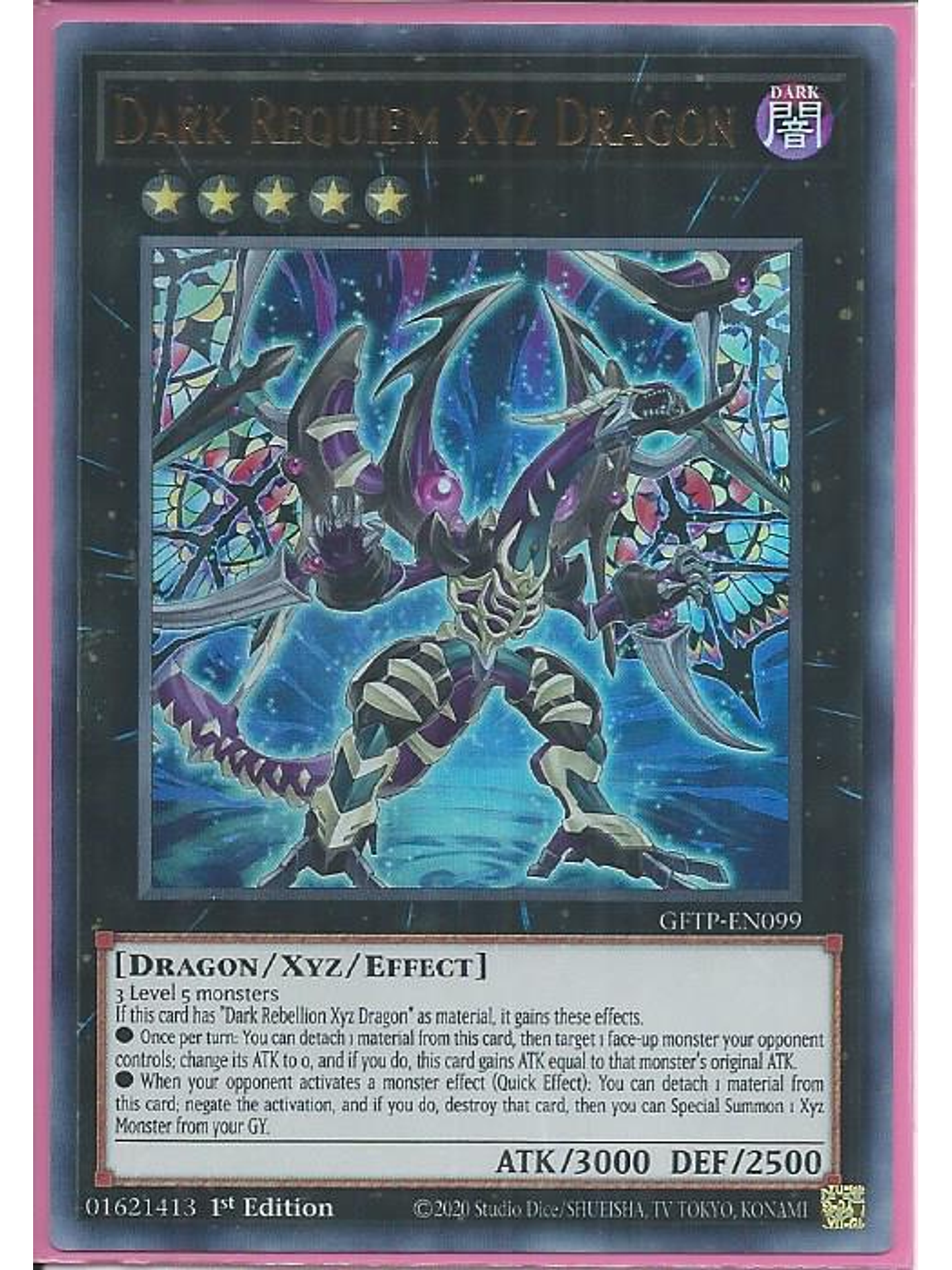 Dark Requiem Xyz Dragon - GFTP-EN099 - Ultra Rare 1st Edition 1