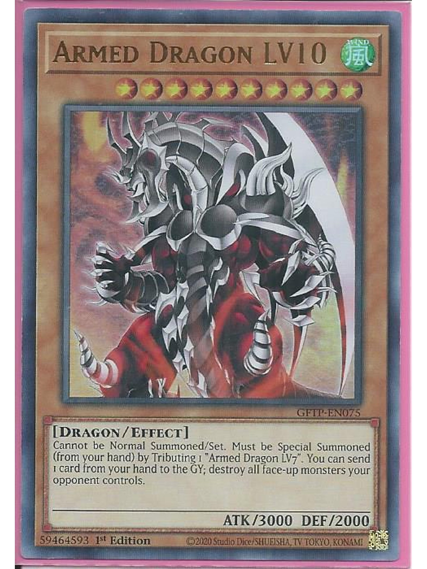 Armed Dragon LV10 - GFTP-EN075 - Ultra Rare 1st Edition 1