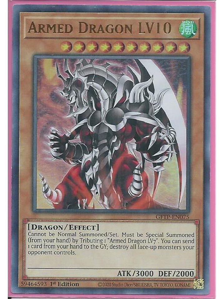 Armed Dragon LV10 - GFTP-EN075 - Ultra Rare 1st Edition 1