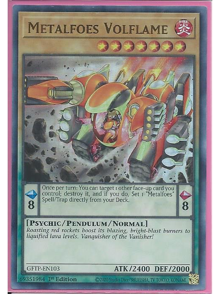 Metalfoes Volflame - GFTP-EN103 - Ultra Rare 1st Edition 1