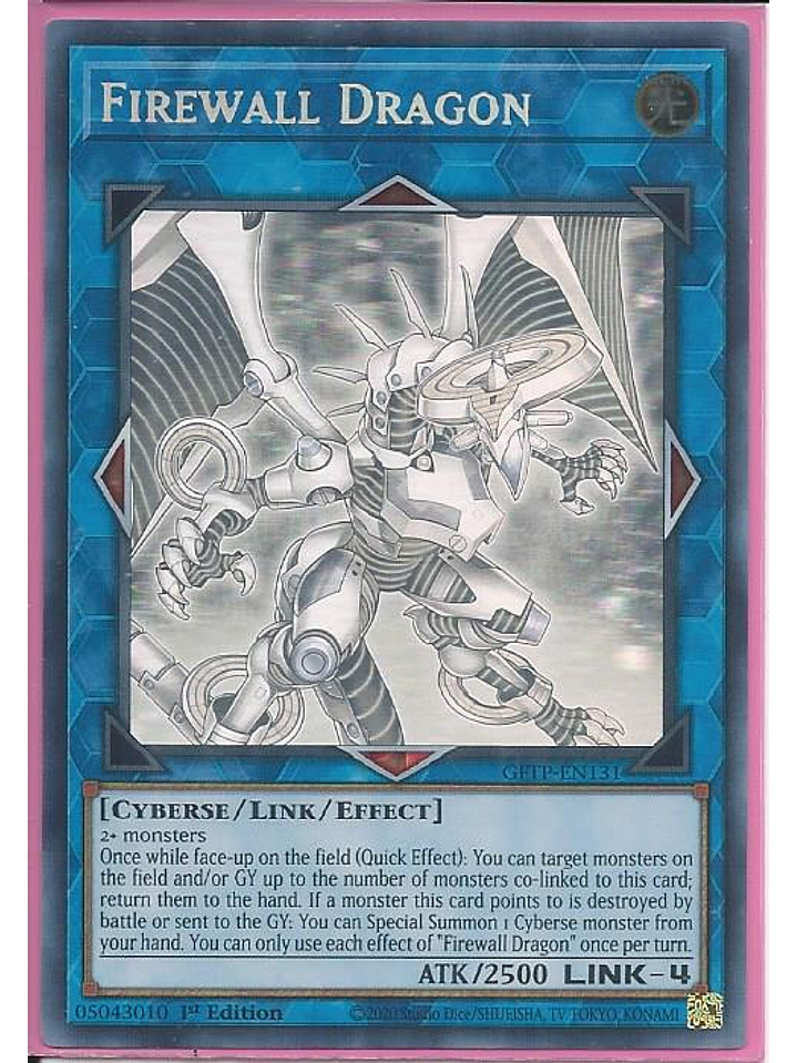 Firewall Dragon (alternate artwork) - GFTP-EN131 - Ghost Rare 1st Edition 1
