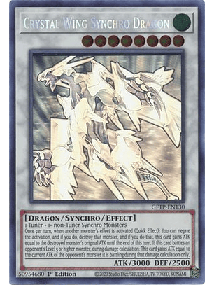 Crystal Wing Synchro Dragon - GFTP-EN130 - Ghost Rare 1st Edition