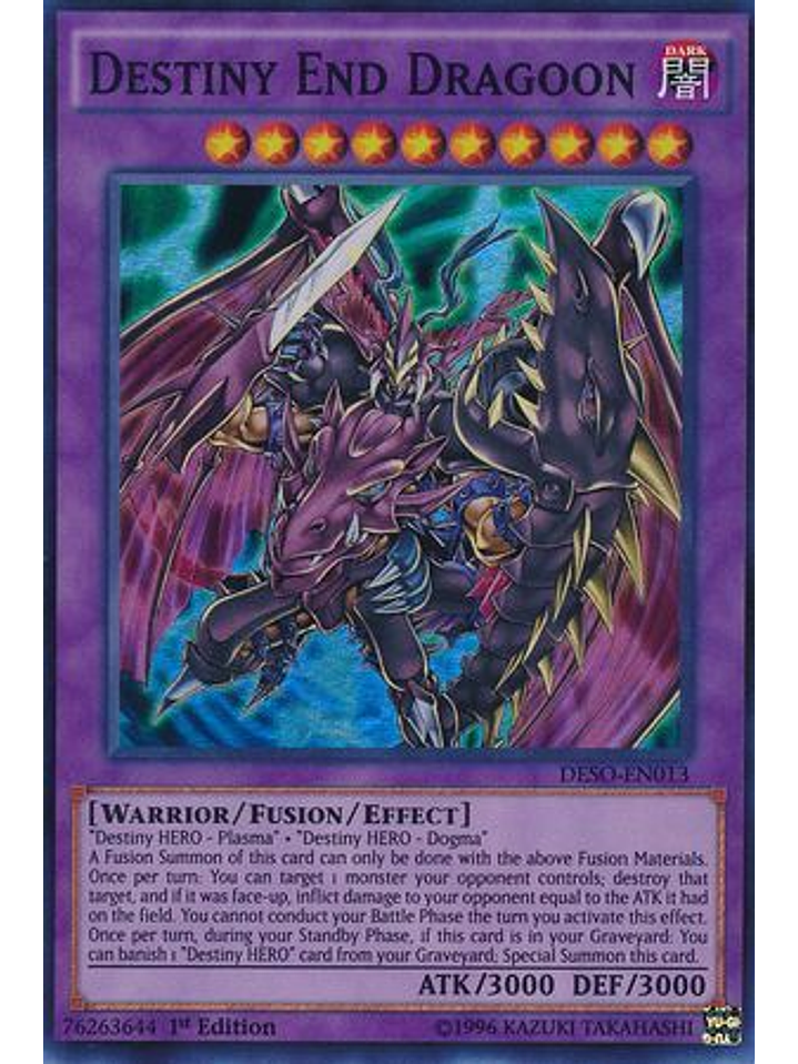 Destiny End Dragoon - DESO-EN013 - Super Rare 1st Edition 1