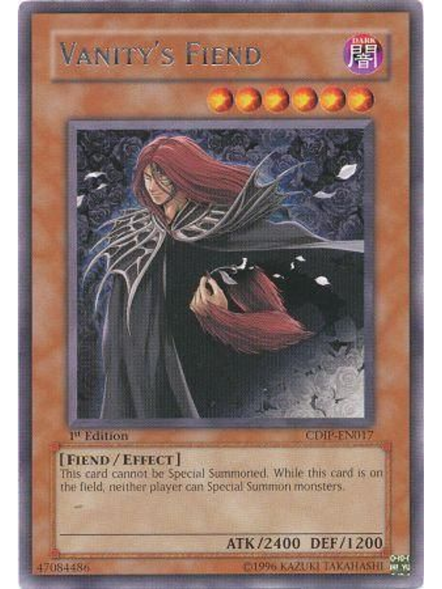 Vanity's Fiend - CDIP-EN017 - Rare 1st Edition 1