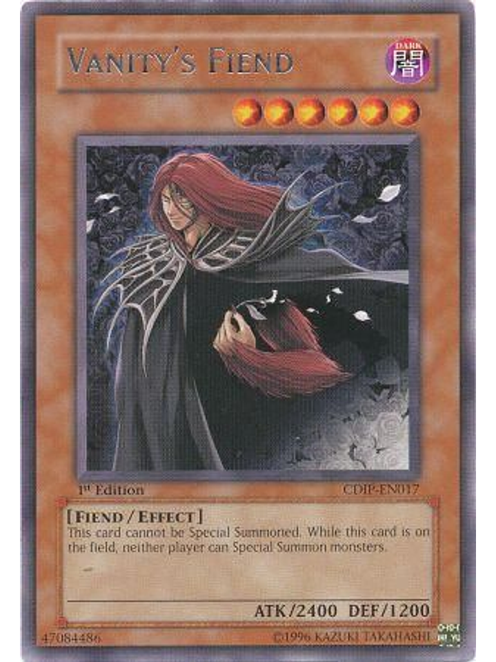Vanity's Fiend - CDIP-EN017 - Rare 1st Edition 1
