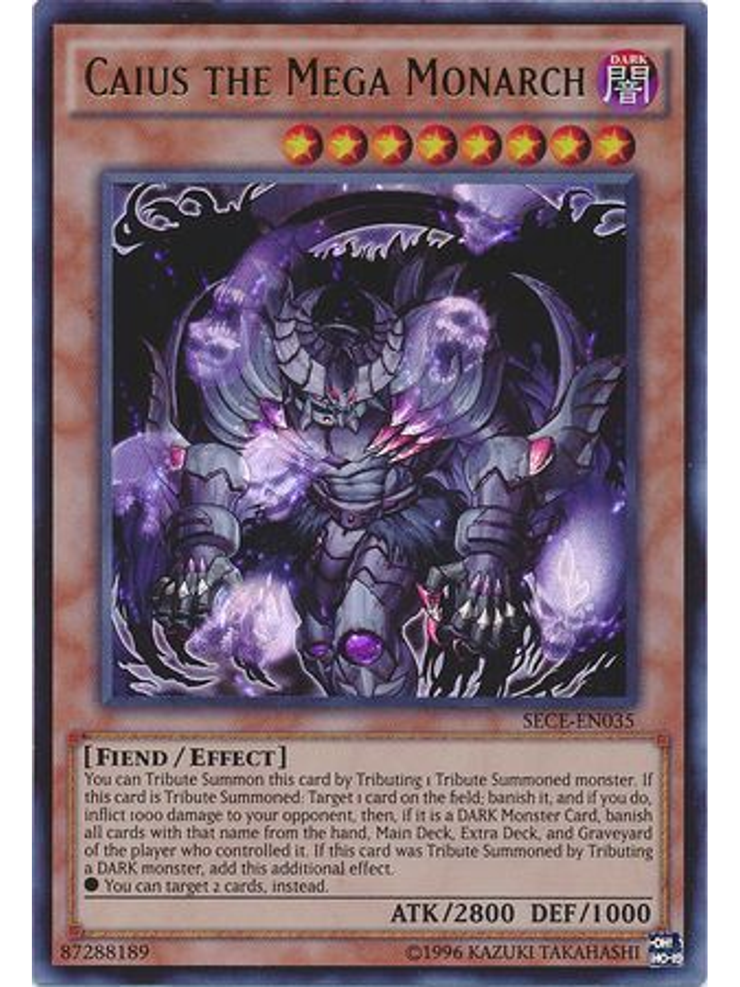 Caius the Mega Monarch - SECE-EN035 - Ultra Rare Unlimited 1