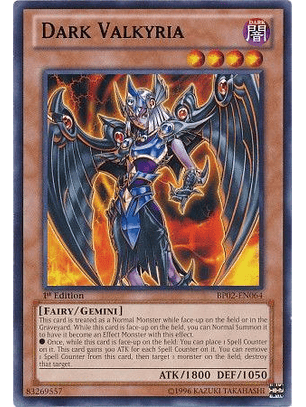 Dark Valkyria - BP02-EN064 - Rare 1st Edition