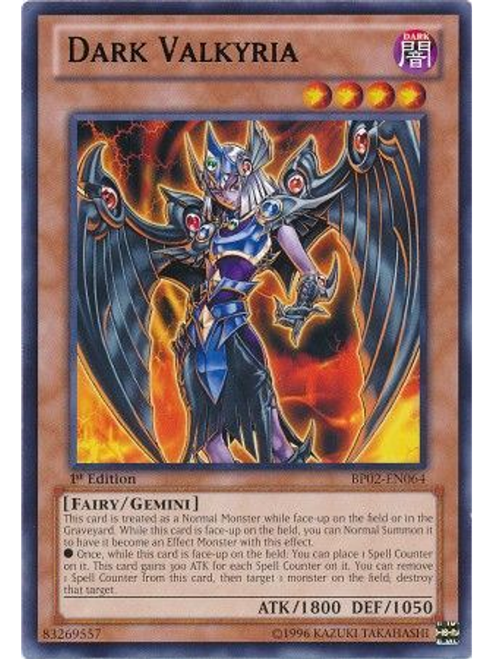 Dark Valkyria - BP02-EN064 - Rare 1st Edition 1