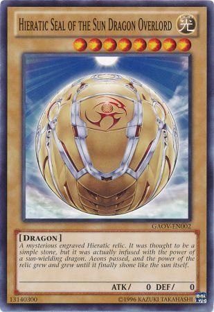 Hieratic Seal of the Sun Dragon Overlord - GAOV-EN002 - Common Unlimited