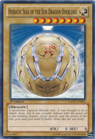 Hieratic Seal of the Sun Dragon Overlord - GAOV-EN002 - Common 1st Edition