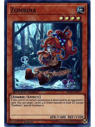 Zombina - SBAD-EN017 - Super Rare 1st Edition