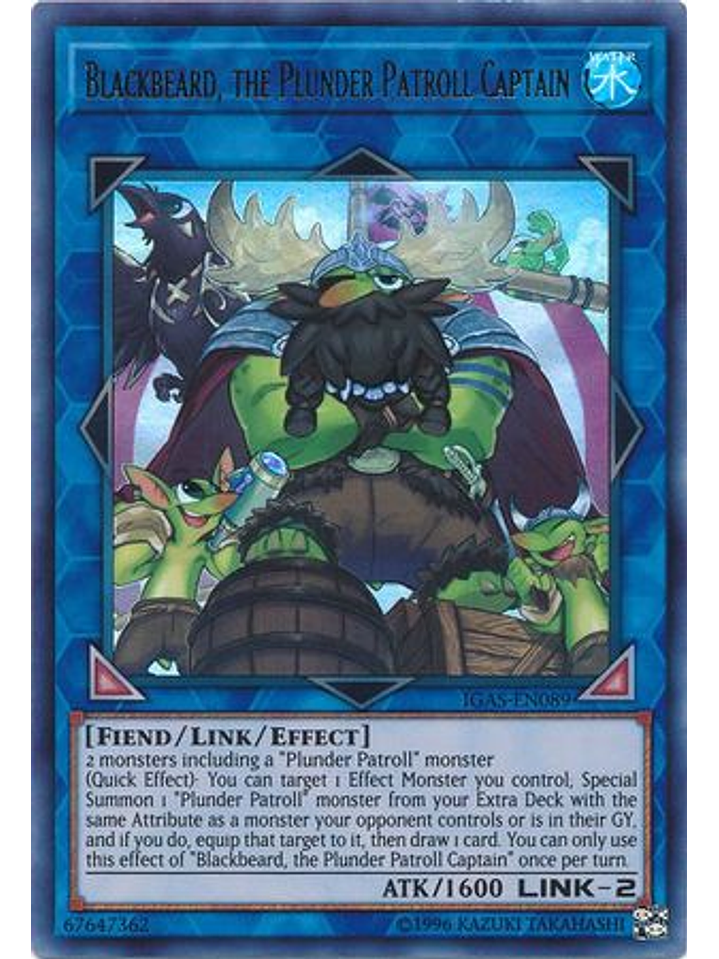 Blackbeard, the Plunder Patroll Captain - IGAS-EN089 - Ultra Rare Unlimited 1